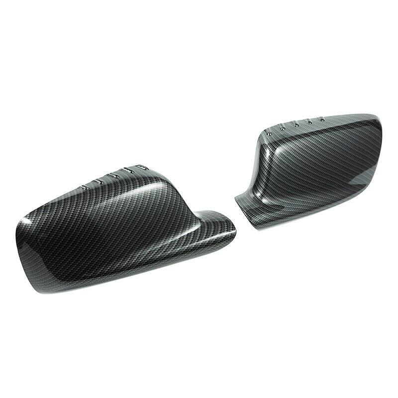 For BMW E65 E66 745i 750i 750Li Pair Side Carbon Fiber Rear View Mirror Cover