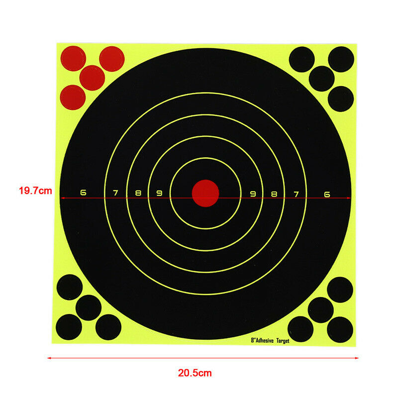 10 sheets/set Shooting Targets Glow Florescent Paper Target for Hunting Ar G SJ