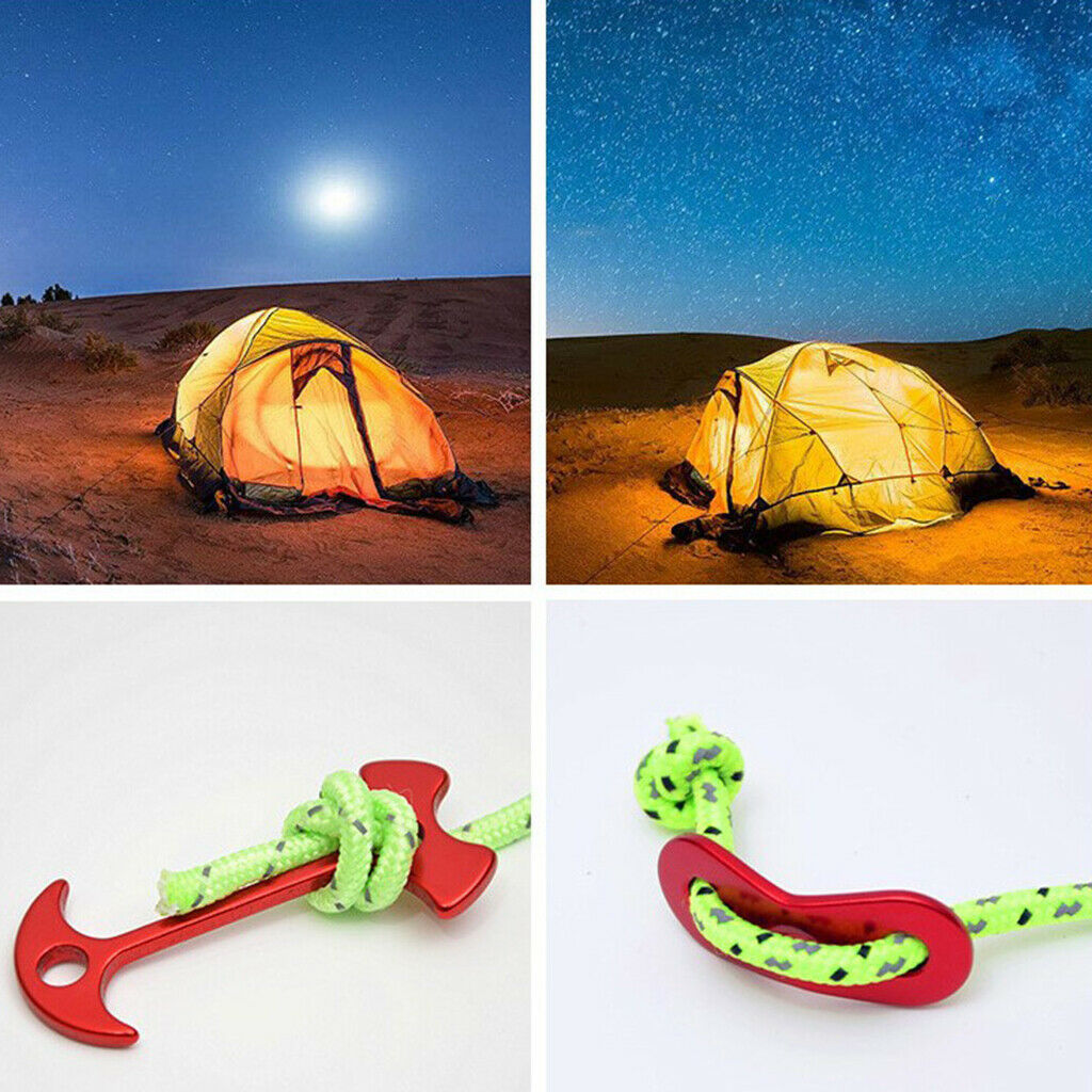 164ft Reflective Guyline Camping Tent Rope Reel Runners Guy Line Cord Paracord