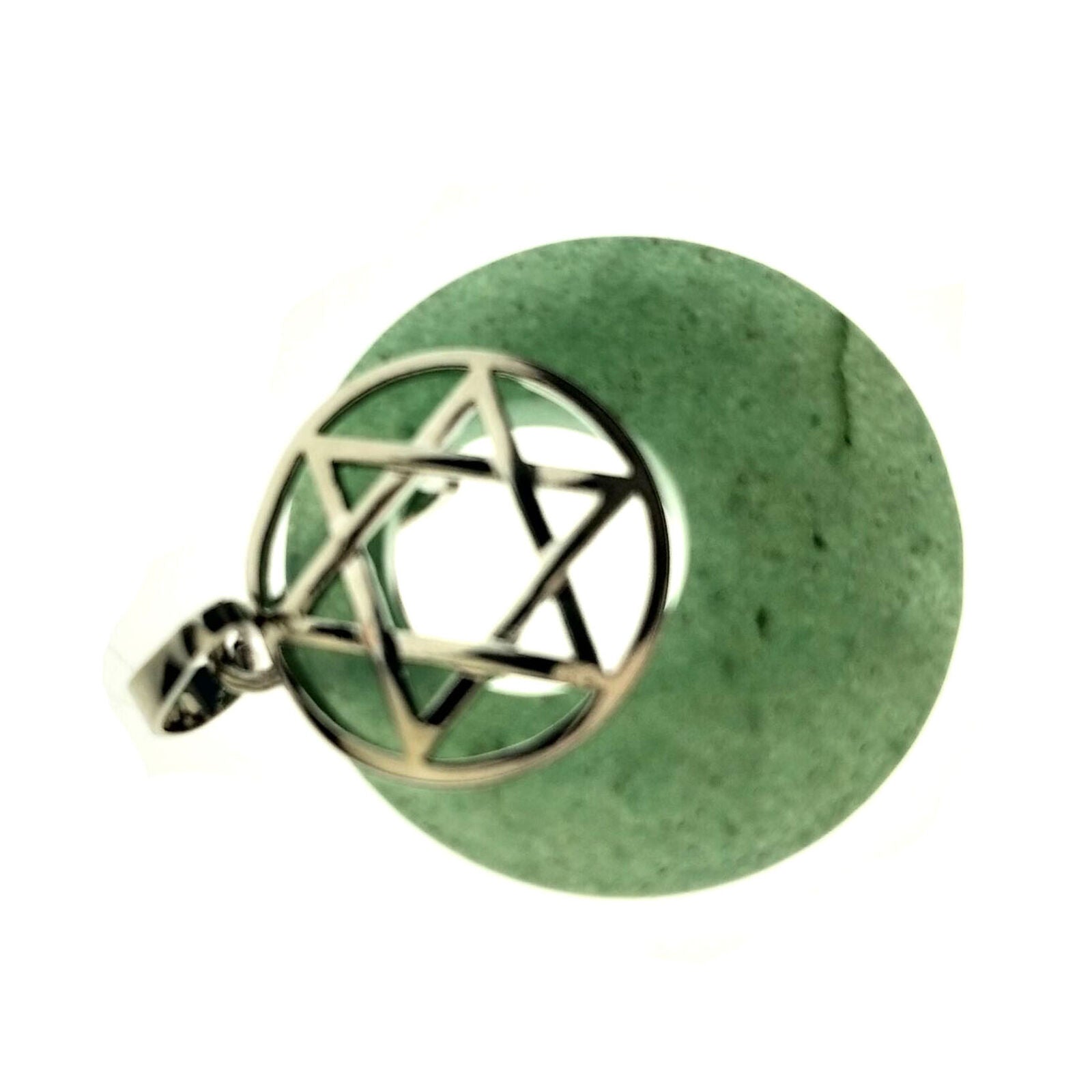Aventurine stone Star of David Pendant Chakra Reiki Healing Amulet Energy