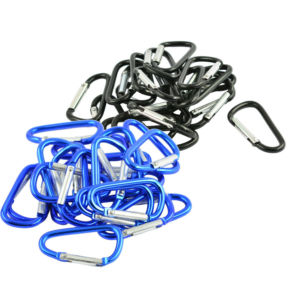 40pcs  Climbing Carabiner Buckle Snap Spring Clip Hooks
