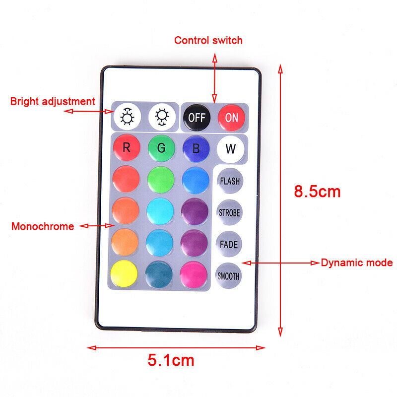 24 Key USB RGB LED Controller IR Remote RGB LED Dimmer Apply to RGB Strip Lig NL