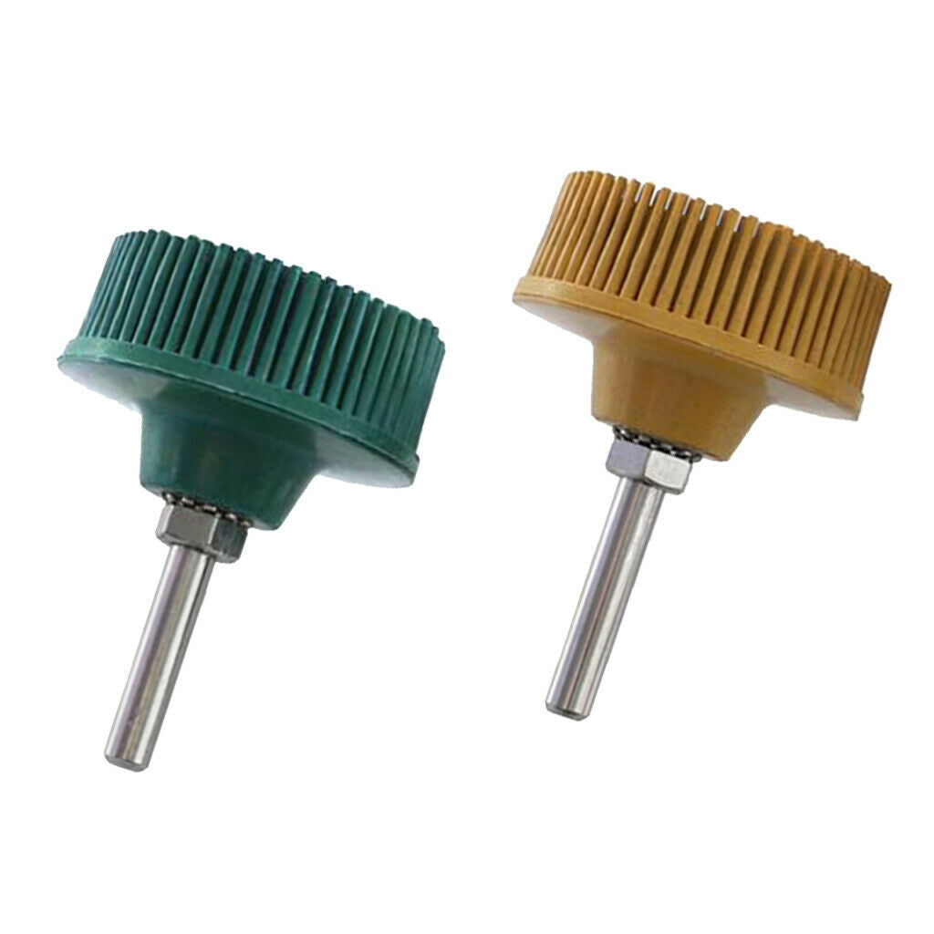 2pcs 1/4 '' Shank Drill  Brush Disc Grinding Wheel Brush Dust Rust Removal