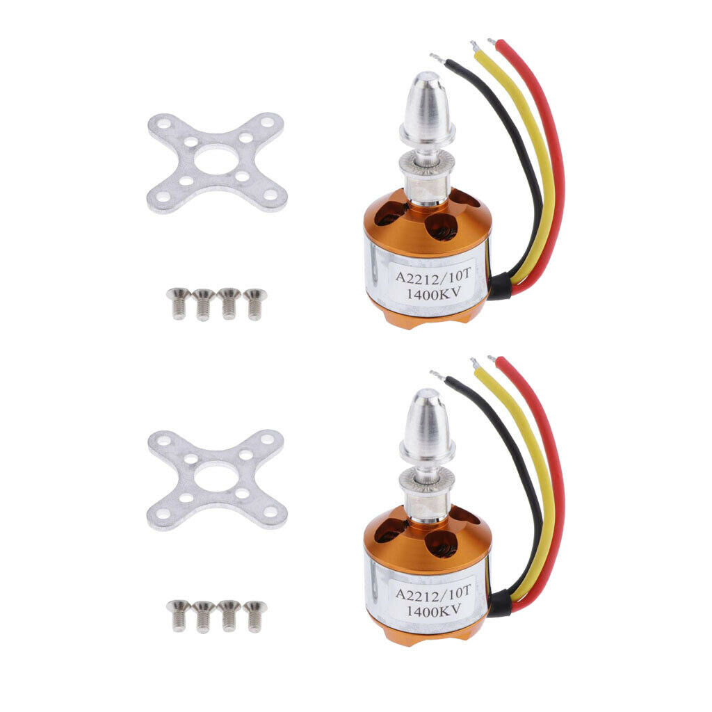 2Pcs XXD A2212 1400KV Brushless Motor for Airplane Aircraft Drone Hobby