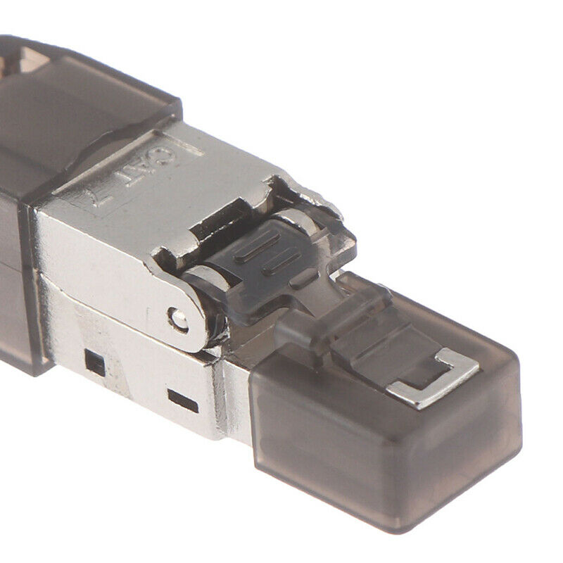 1Pc Tool-Free Shielded RJ45 Cat 7 Termination Plug Connector Modular 22-26AWGUS