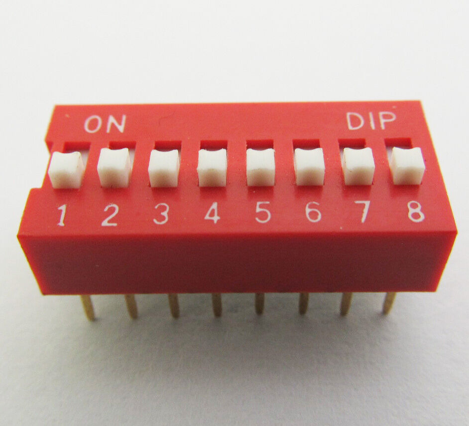 21pcs 8 positions DIP Switch Red NEW