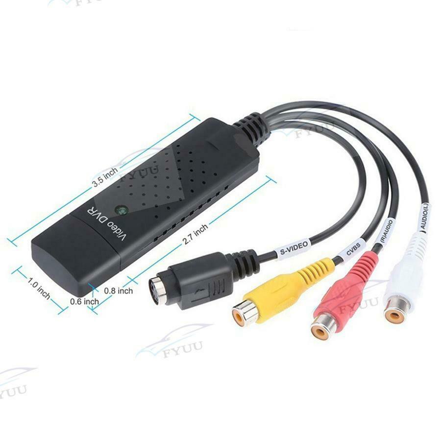 New USB 2.0 Audio TV Video VHS to PC DVD VCR Converter Easy Capture Card Adapter