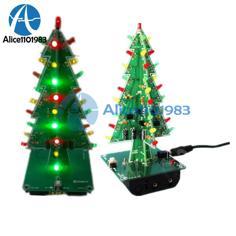 Christmas Trees LED DIY Kit Professional Red Green Flash LED Circuit