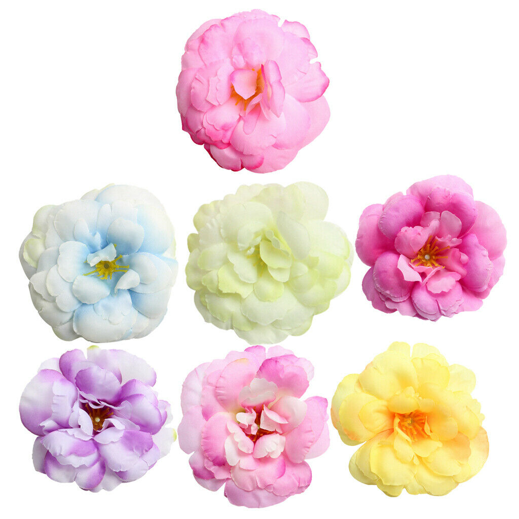 10 Pieces Artificial Flower Multicoloured Simulation Real Touch Camellia Flowers