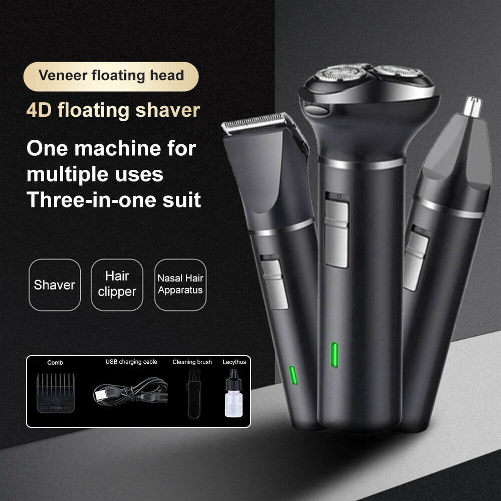 Men's Electric Shaver Trimmer Razor Rechargeable Hair Beard Nose Shaving Tool