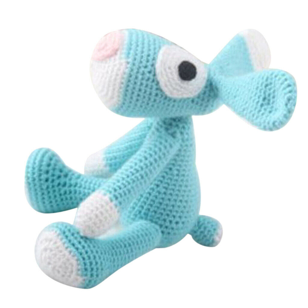 1 Set Animal Amigurumi Crochet Kit Blue Dog Materials Package Sewing Crafts