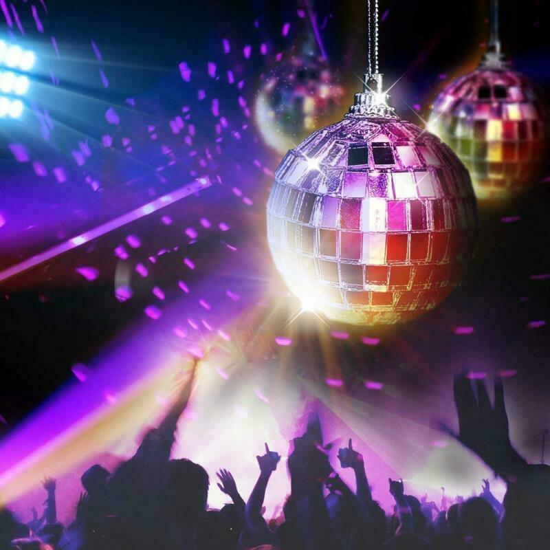 6Pcs Disco Ball Mirror Glass DJ Dance Home Party Bands Club Stage Lightnin Hot