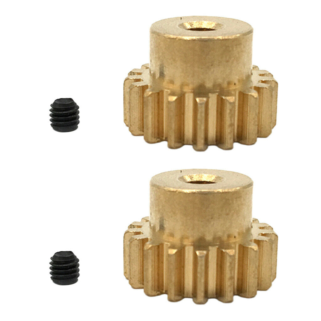 Lot 2 Brass Motor Gears 17T Golden Pinion Cogs for WLtoys 12428 12423 12628