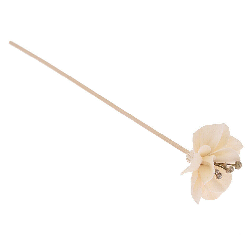 5x Flowers Diffuser Rattan Reed Incense No Fire Replacement Refill Sticks Decor