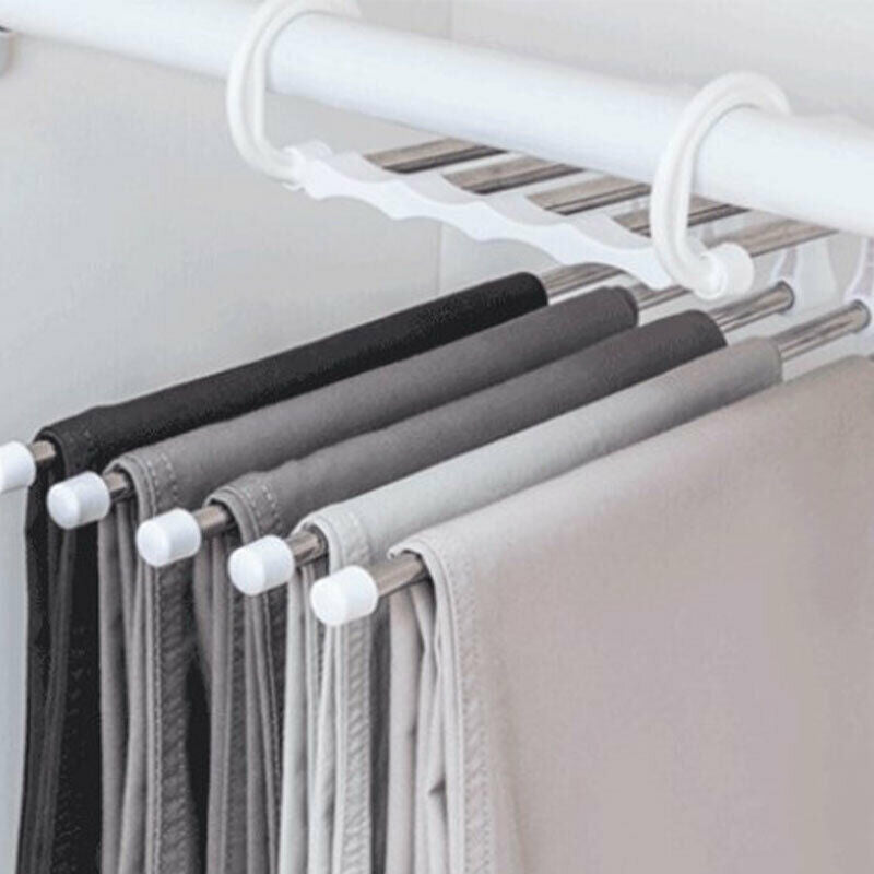 5-in-1 Hanger Multifunctional Portable Hanger Storage Organization Space Sav Rf