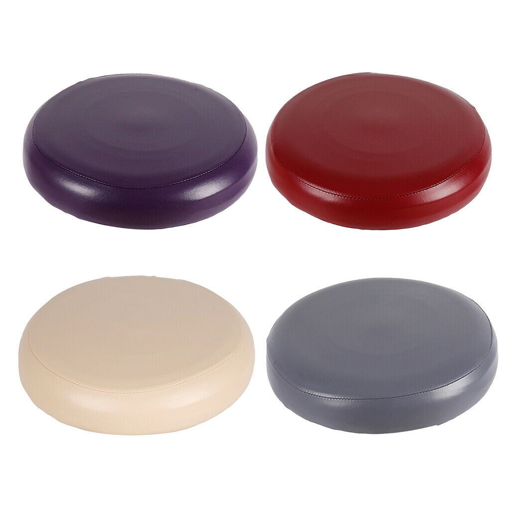 4pcs Home Bar Stool Covers PU Leather Round Chair Seat Cushions Sleeves for