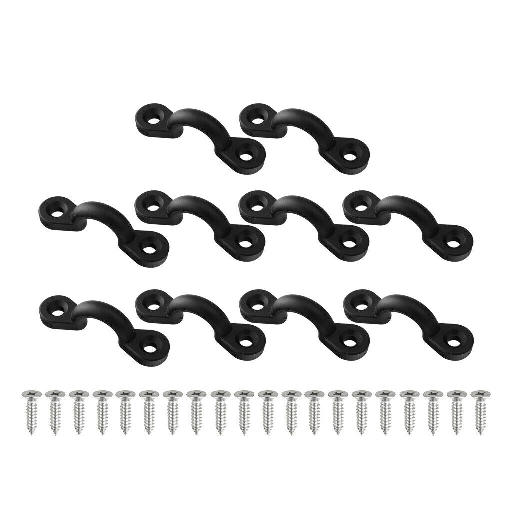 10 Pcs Stainless Steel Eye Pad Metal Stapler Ring Carabiner With Spring Closure