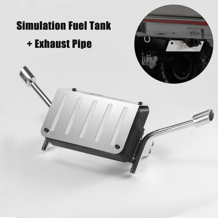 Alloy Fuel Tank w/Exhaust Pipe For Traxxas TRX4 TRX-4 Chevrolet K5 Blazer RC Car