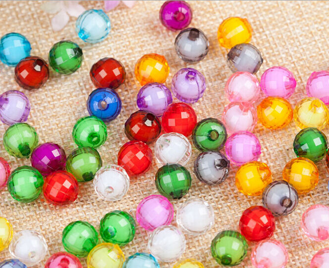 200pcs Mixed Colors Round Acrylic Beads 8mm Craft/Kids Embellish Jewelry Make