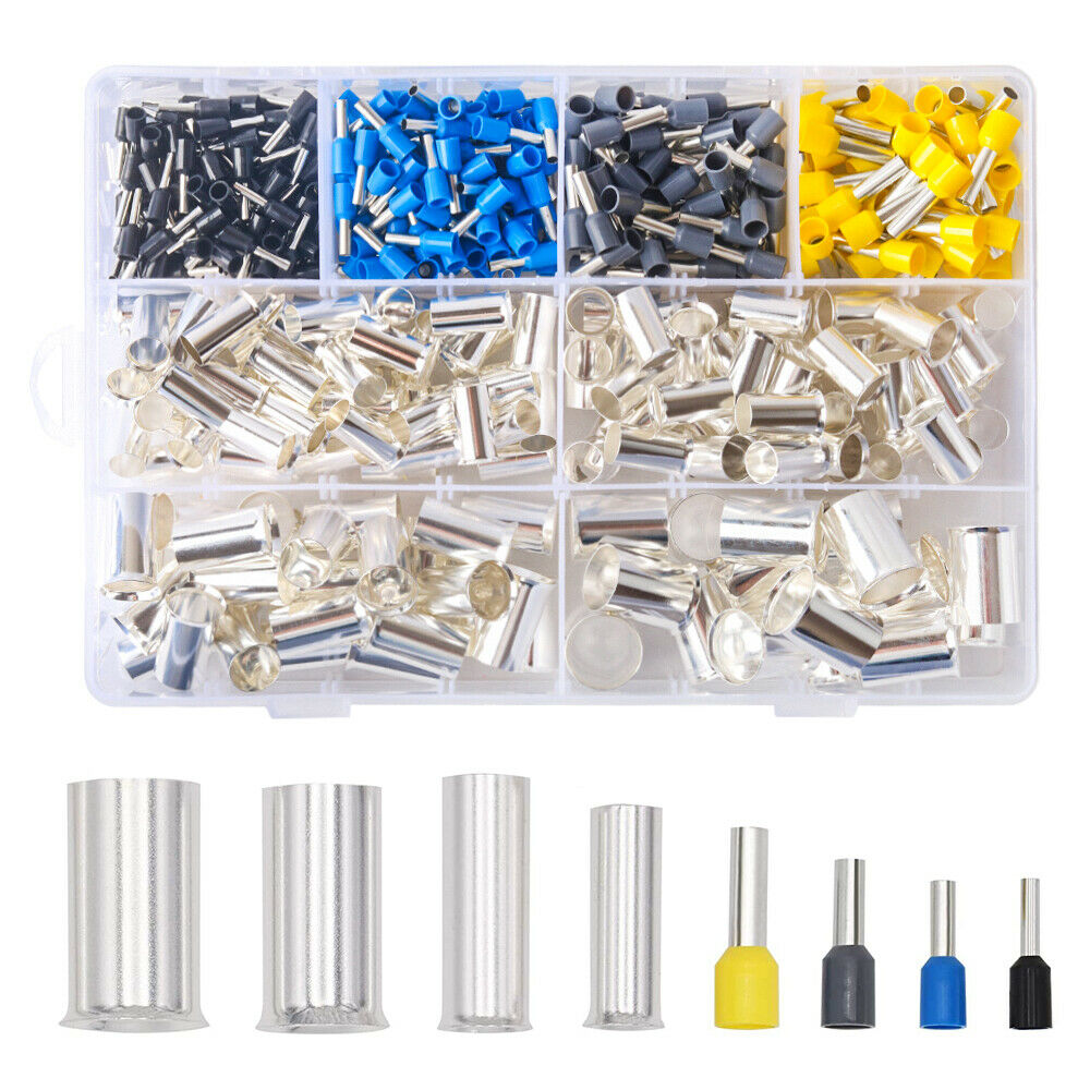 440pcs Insulated Electrical Wire Ferrules Kits Crimp Terminal Connector Sleeves
