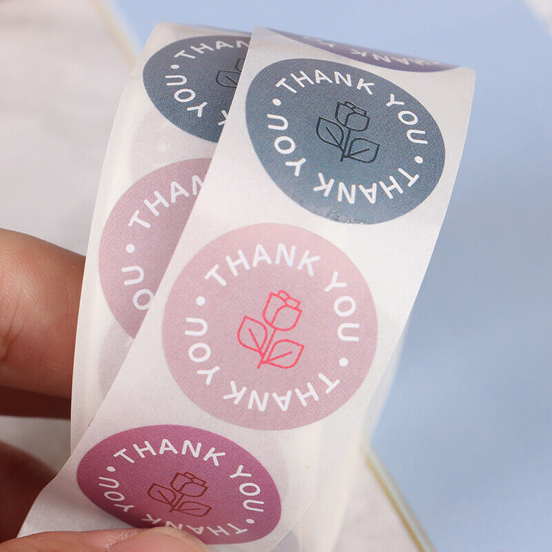500 labels roll flower thank you stickers scrap booking for gift decorati.l8