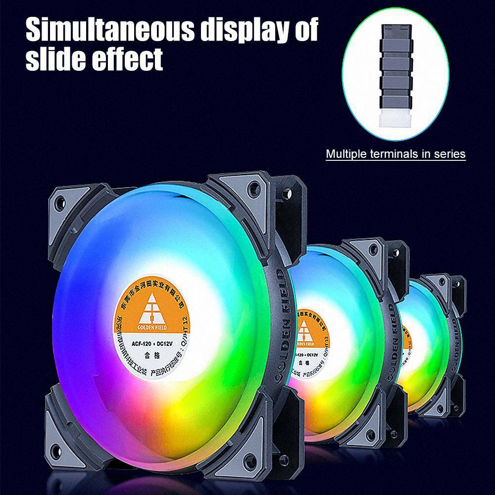 Universal Case Fan 120mm Cooling Fans Colourful Cooler Fits PC Computer New!!