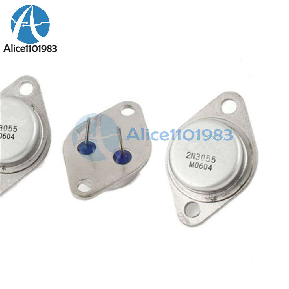 5PCS TRANSISTOR ST TO-3 2N3055 NPN AF Amp Audio Power Transistor 15A / 60V
