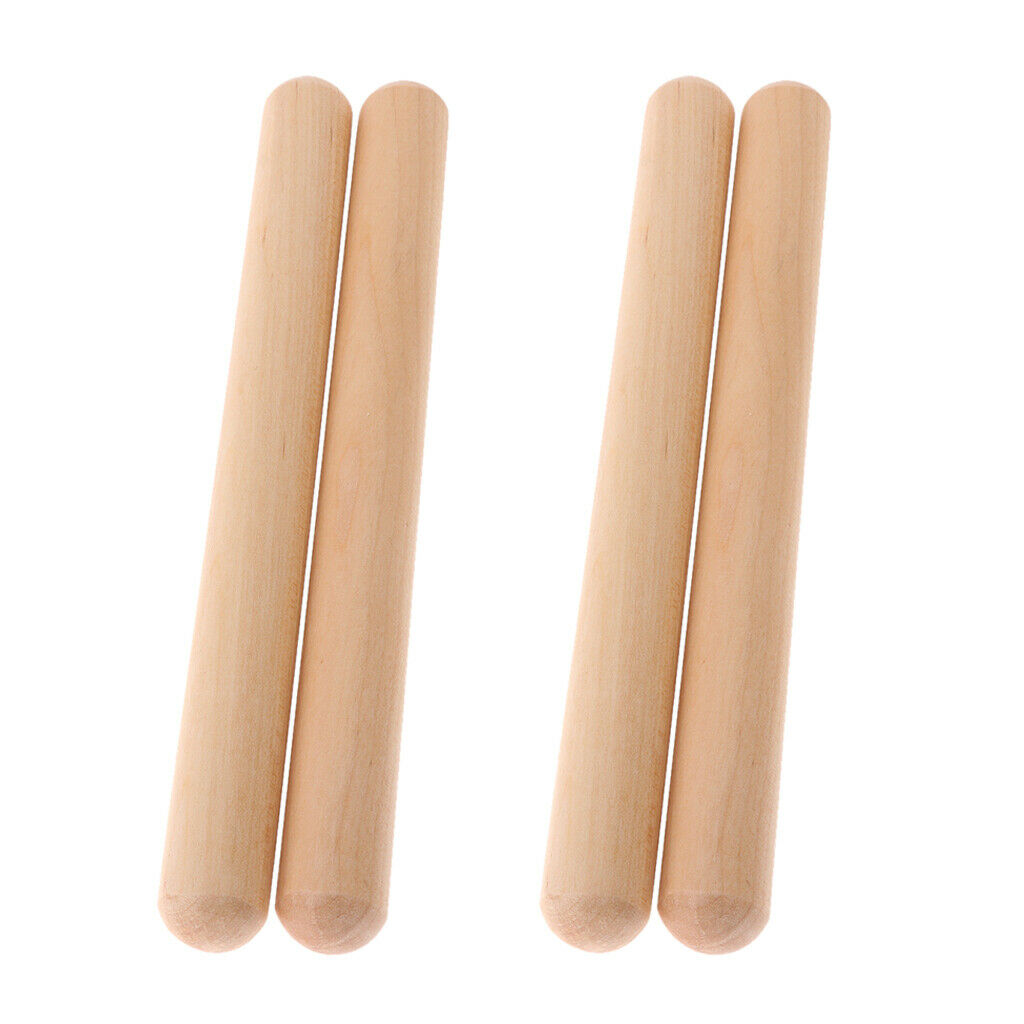 2 Pairs Musical Instrument Parts Wood Drum Sticks Drumsticks Music Toys