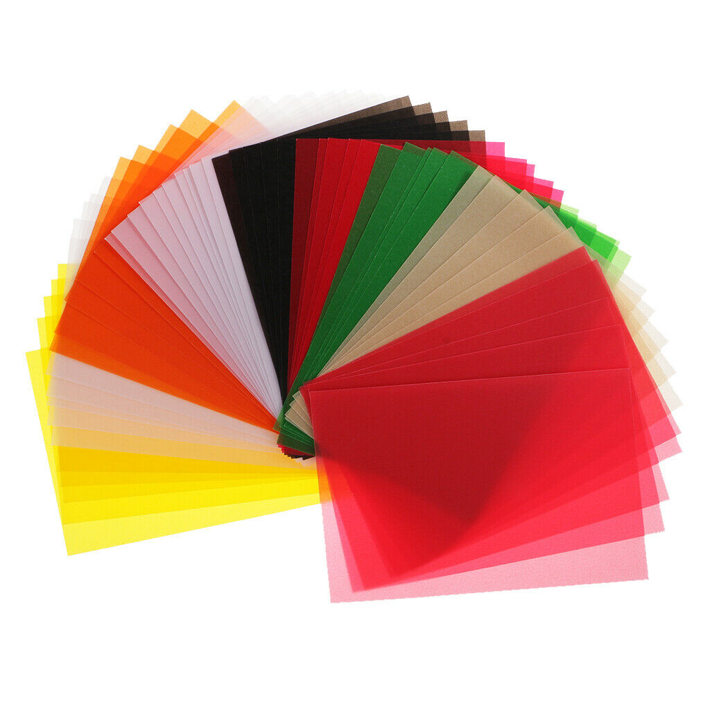 50x Colorful Tracing Papers Clear Papers for Photo Cardmaking Scrapbooking