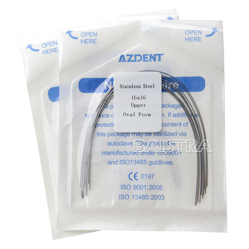 30 X Dental Ortho Arch Wire Stainless Steel Rectangular Oval 16X16 Upper AZDENT