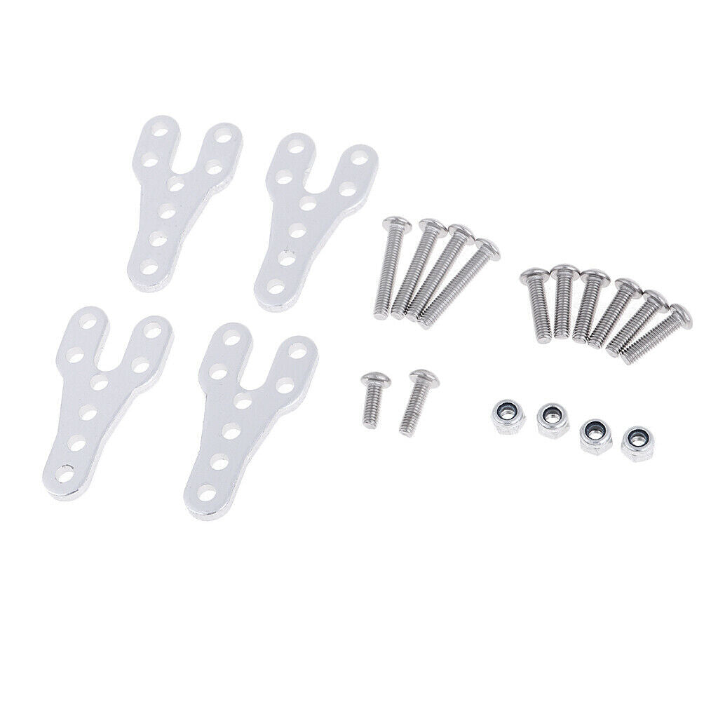 4 Pcs RC Track Body Parts Mounting Plates for SCX10 D90 Shock Absorbers