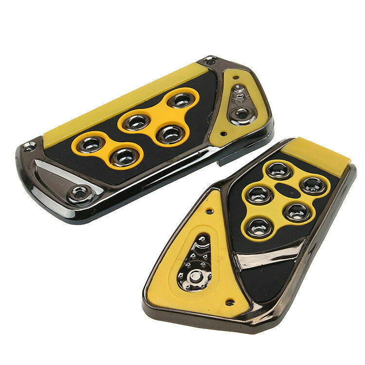 Yellow Universal Automatic Car Foot Pedal Pad Accelerator & Brake Non-slip Cover