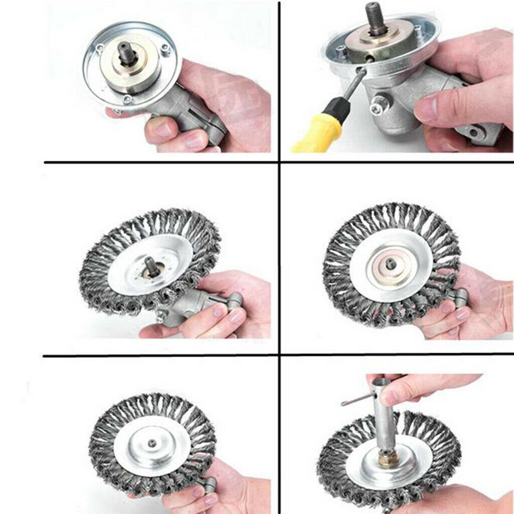 Grass Steel Wire Trimmer Head Grass Cleaning Lawn Mower Parts Access 6inch