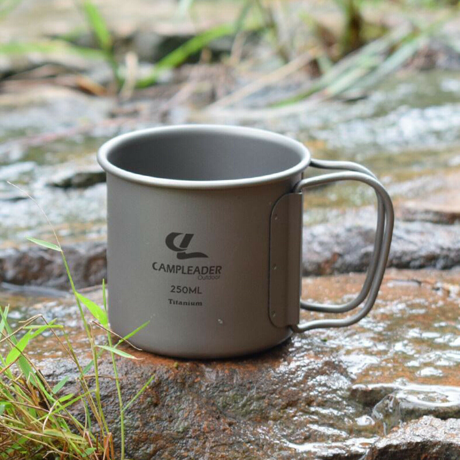 Folding Camping Mug Portable Tourist Drinking Cup Titanium Pot Lightweight