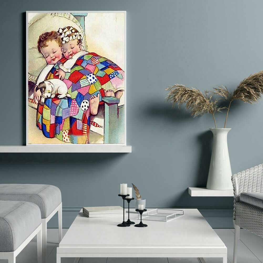 5D Diamond Painting Little Boy DIY Full Round Drill Mosaic Rhinestone Craft  @