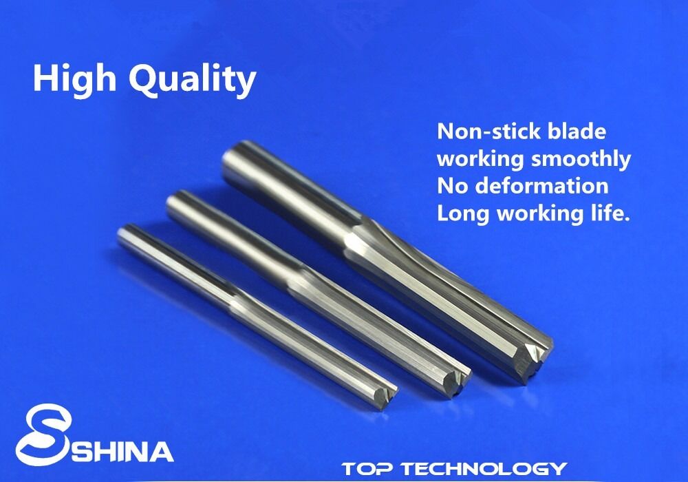 5x 6mm 1/4" Double Flute Straight Slot CNC Router Bits Tungsten Carbide 6*32mm