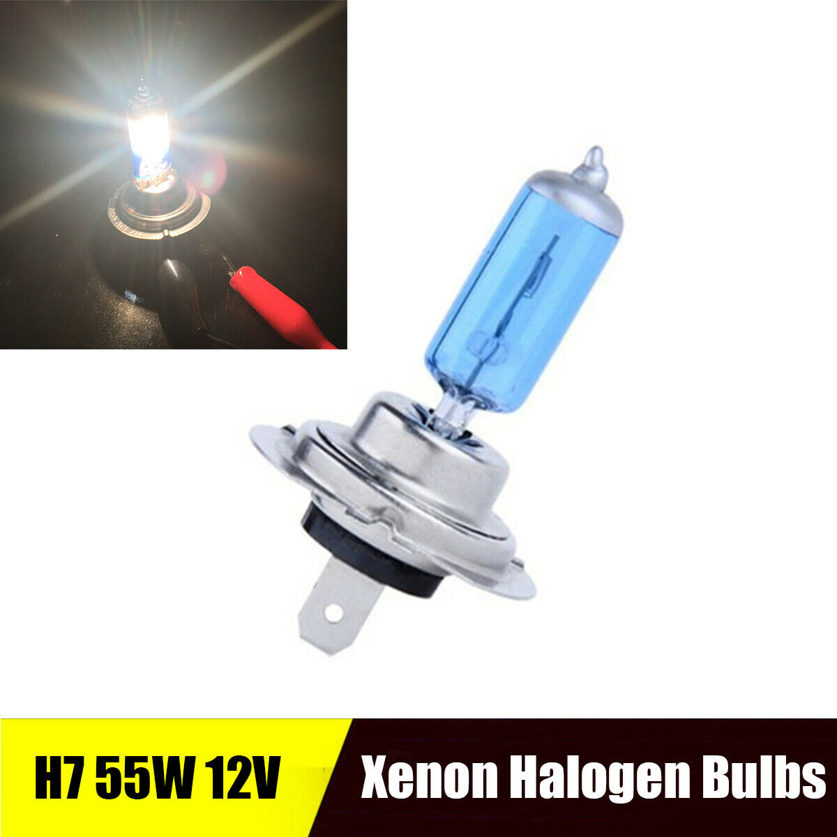 H7 55W Xenon Halogen Headlight Bulb Super White Lamp 1PCS Headlights Fog Light
