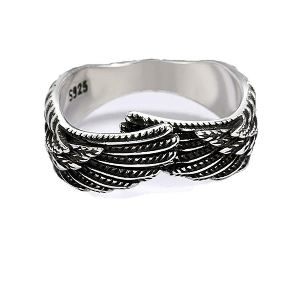 Punk Hip-Hop Adjustable Feather Wings Retro Style Open Finger Wings Open Ring
