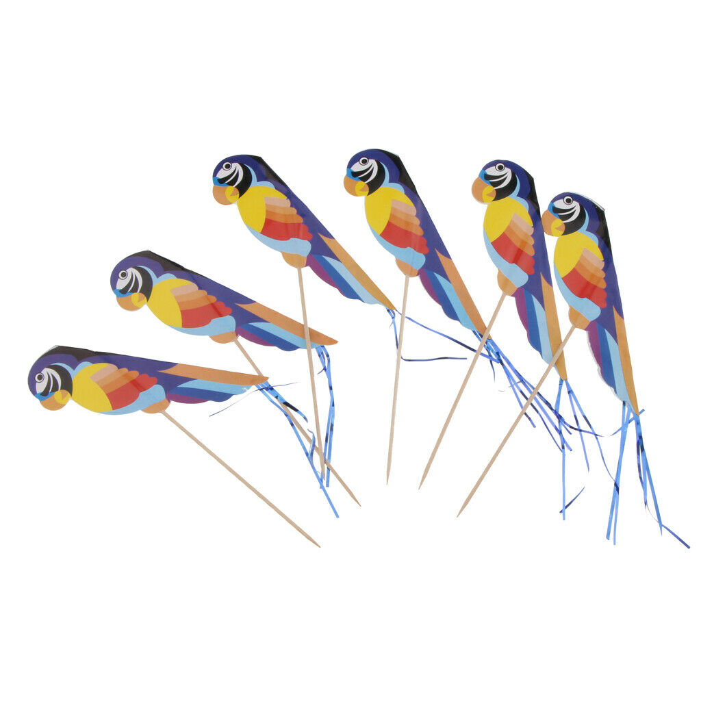 50pcs Drinks Picks Cake Topper Fruit Toothpick Cocktail Picks, Made Of Wood And