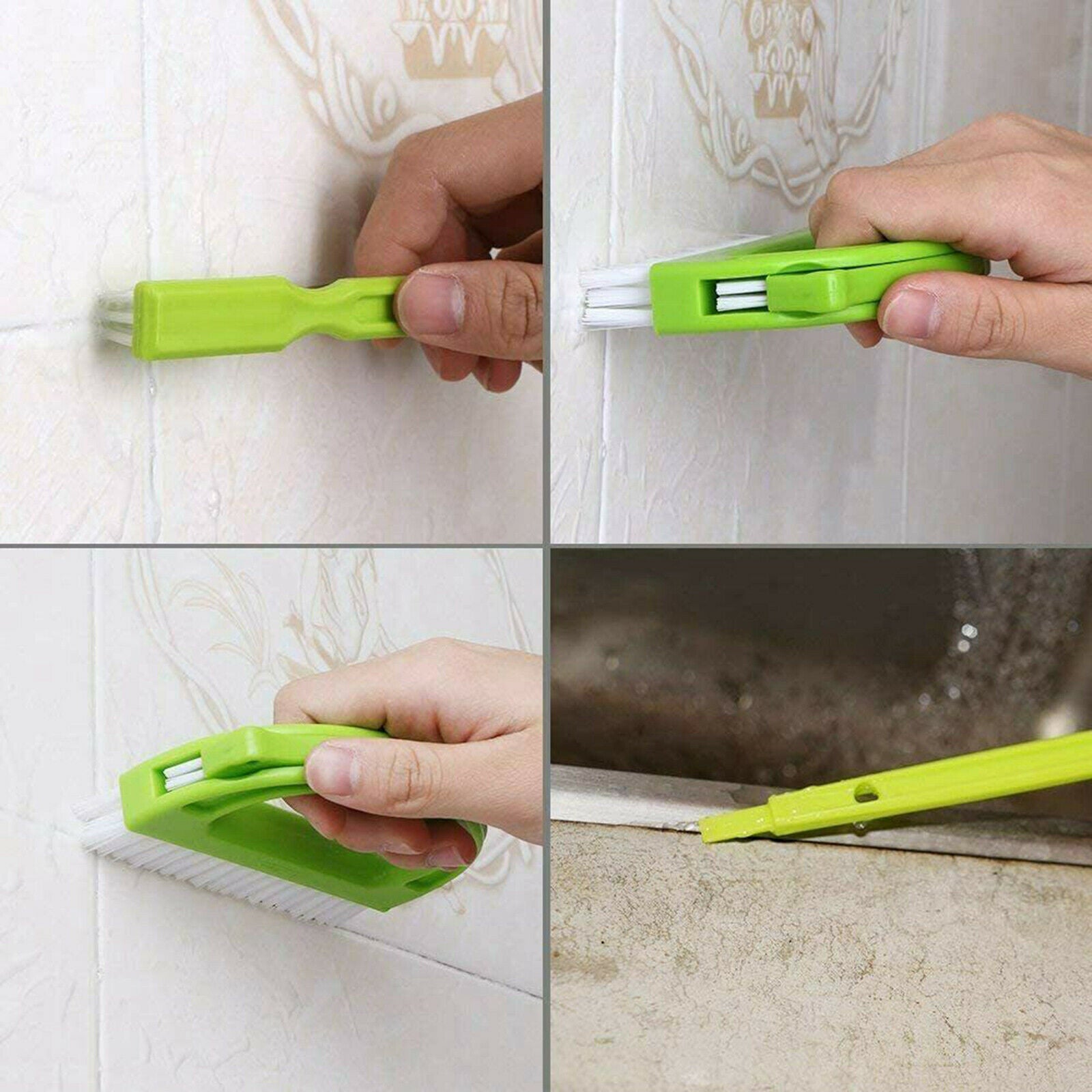 Mortar cleaner brush for shower cleaning, scrubbing floor lines tiles
