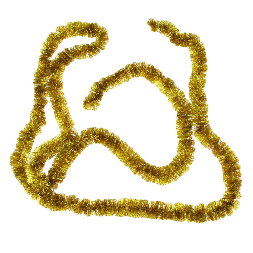 2 Pieces Christmas Tinsel Garland Thick Shiny Decorations for Xmas