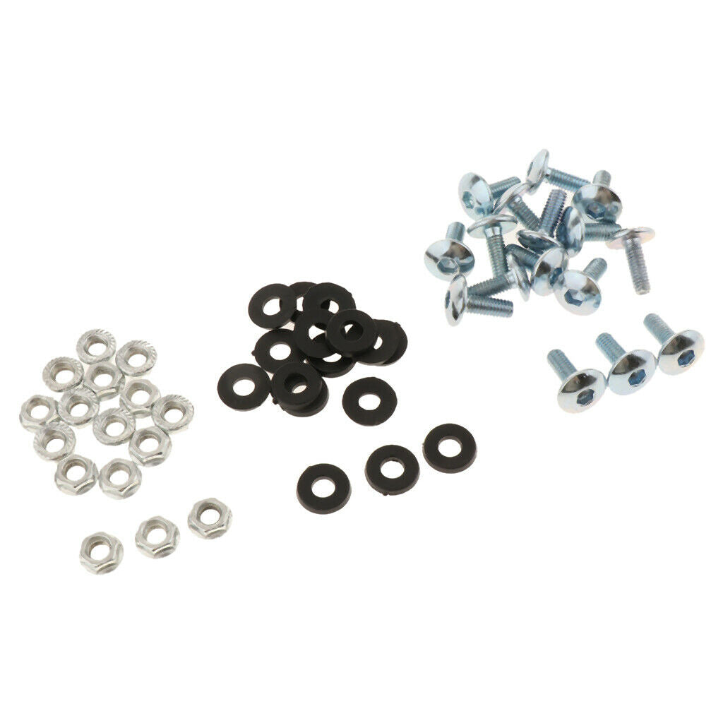 Set of 16 Motorcycle Fender Bolts Washer Nuts Screws Kit