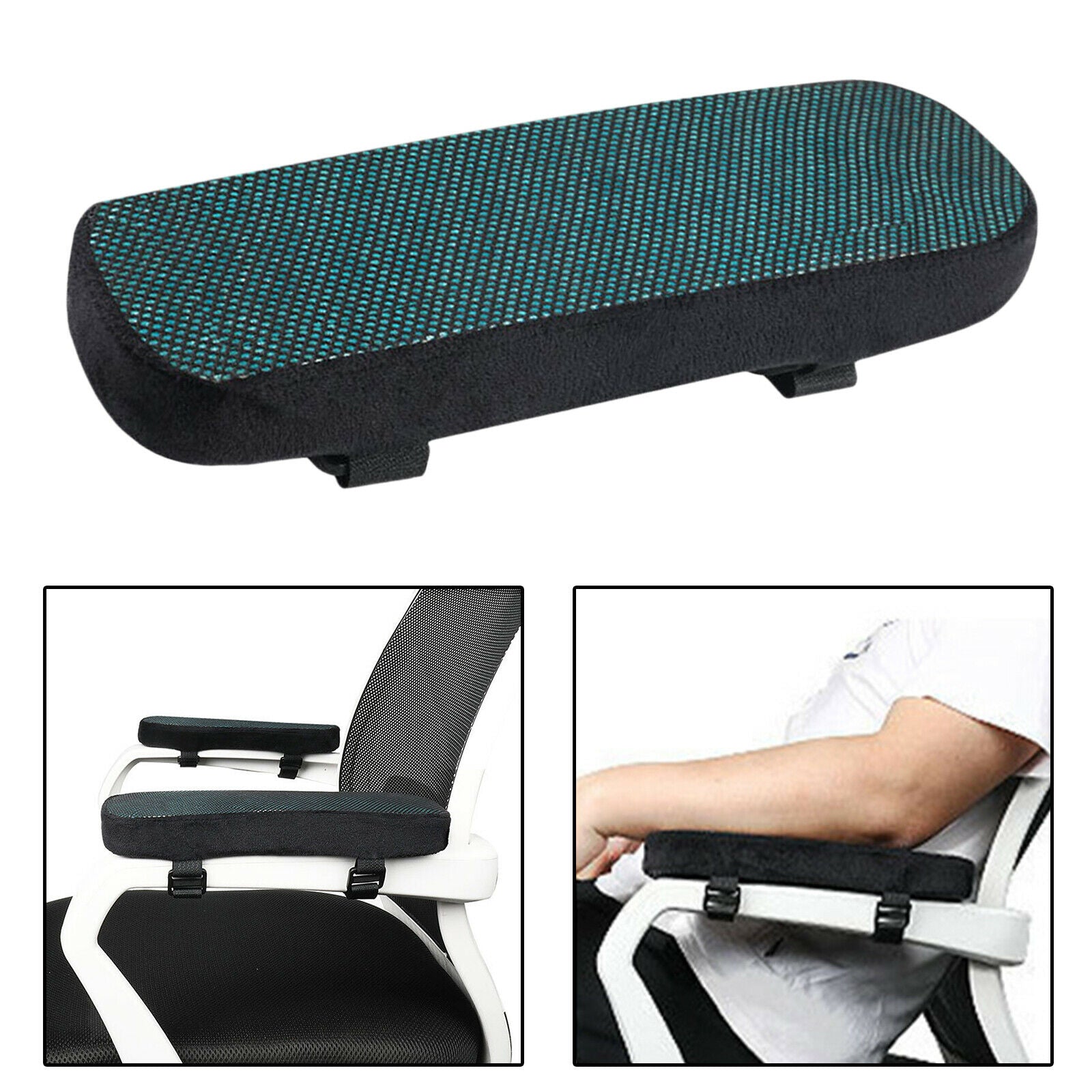 Soft Gel Chair Armrest Cushion Pads Elbow Arm Rest Pillow Universal Washable