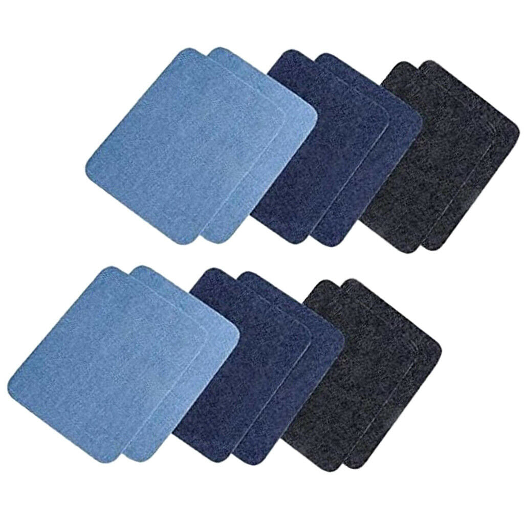 12 pieces iron-on patches denim iron-on patches iron cotton patches