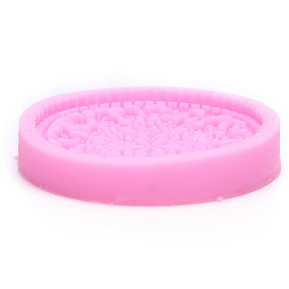 DIY Flower Vine Pattern Lace Round Silicone Cake Mold Fondant Cake Decora.l8