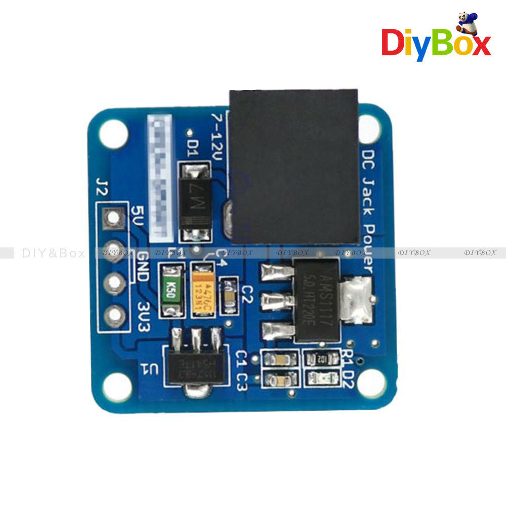DC-Jack 7-12V to 5V/3.3V Step-down Buck Power Supply Converter Module Arduino D