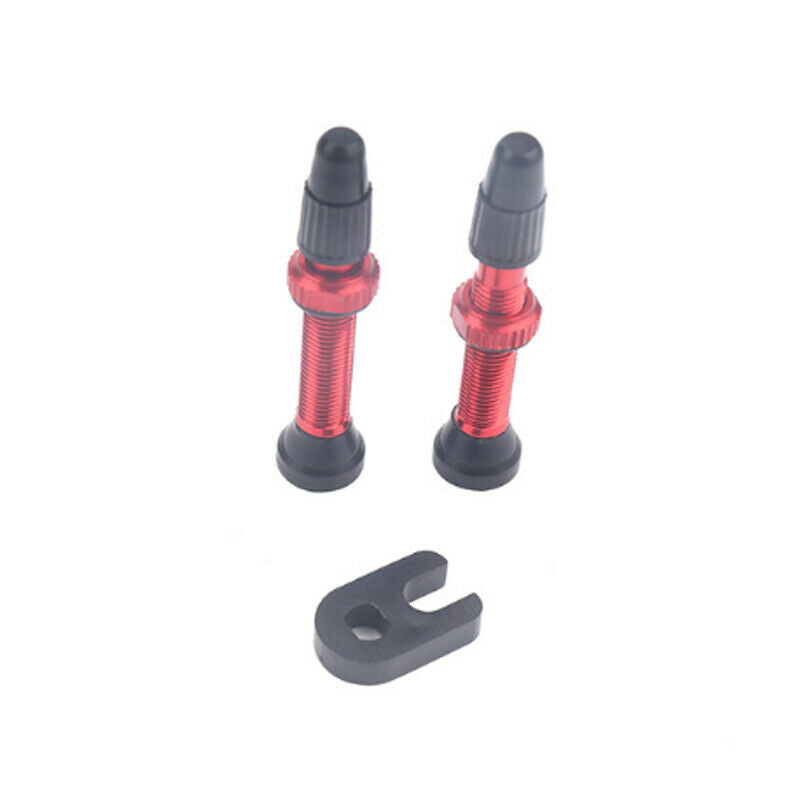 2 Pieces 1MM Bicycle Tire Valve with 40MM Vacuum Nozzle To Send A Type Wrench