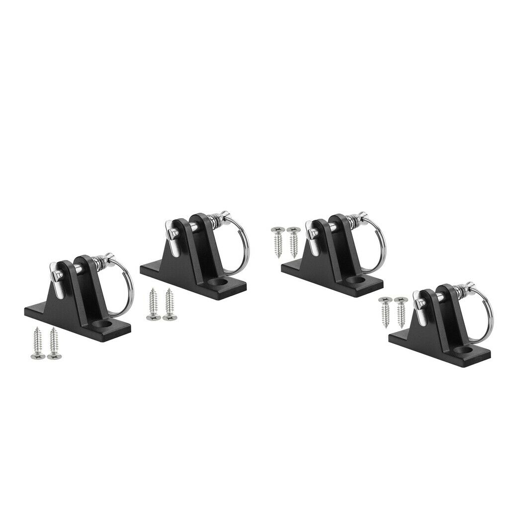 4pcs Boat Kayak Nylon Deck Hinge Fitting w/ Quick Release Pin Hardware