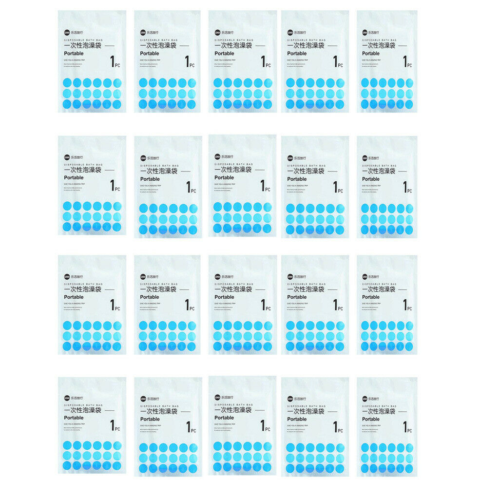 20pack Disposable Bathtub Cover Liner Bag Travel Hotel Household Lining