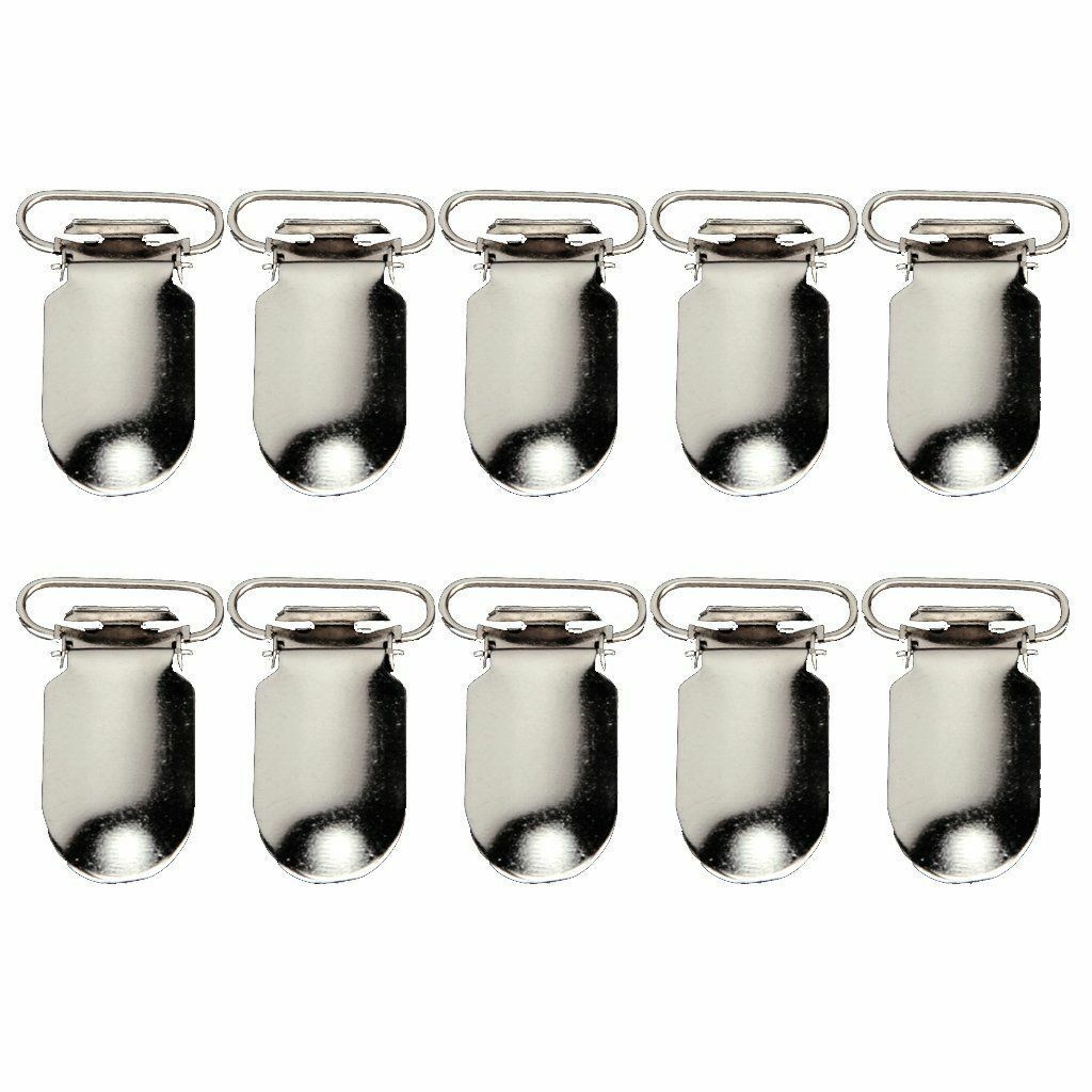 10pcs Useful Metal Pacifier Insert Baby Clips Hook Holder Suspender Clips Set